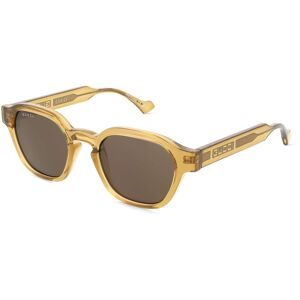 Kering Eyewear Spa Gucci GG1730S Unisex-Sonnenbrille Vollrand Panto Kunststoff-Gestell, Gelb