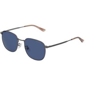 Kering Eyewear Spa Montblanc MB0265S Unisex-Sonnenbrille Vollrand Quadratisch Metall-Gestell, Grau