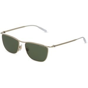 Kering Eyewear Spa Montblanc MB0167S Herren-Sonnenbrille Vollrand Quadratisch Metall-Gestell, Gold