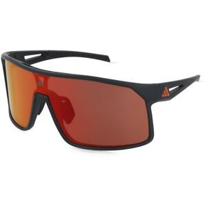 Marcolin Deutschland GmbH adidas SP0124 ALKATOR Herren-Sonnenbrille Vollrand Monoscheibe Kunststoff-Gestell, Schwarz