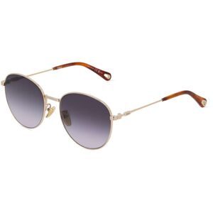 Kering Eyewear Spa Chloé CH0181SK Damen-Sonnenbrille Vollrand Panto Metall-Gestell, Gold