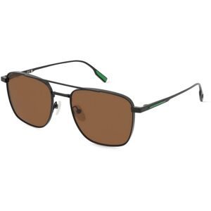 Marchon Germany GmbH Lacoste L261S Unisex-Sonnenbrille Vollrand Pilot Metall-Gestell, Schwarz