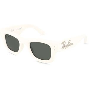 Luxottica Fashion Brillen Vertriebs GmbH Ray-Ban 0RB4940B WAYFARER PUFFER Unisex-Sonnenbrille Vollrand Quadratisch Kunststoff-Gestell, Weiß