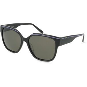 Charmant GmbH Europe Esprit ET40124 Damen-Sonnenbrille Vollrand Quadratisch Acetat-Gestell, Schwarz