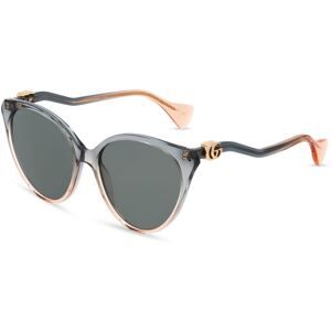 Kering Eyewear Spa Gucci GG1011S Unisex-Sonnenbrille Vollrand Butterfly Kunststoff-Gestell, Grau