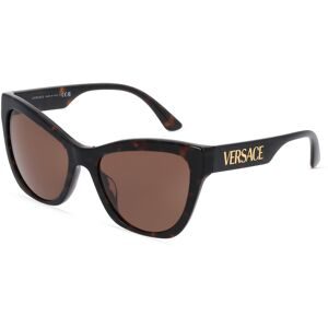 Luxottica Fashion Brillen Vertriebs GmbH Versace VE4417U Damen-Sonnenbrille Vollrand Butterfly Acetat-Gestell, Havanna