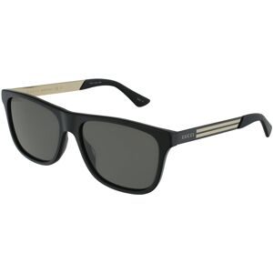 Kering Eyewear Spa Gucci GG0687S Unisex-Sonnenbrille Vollrand Quadratisch Kunststoff-Gestell, Schwarz