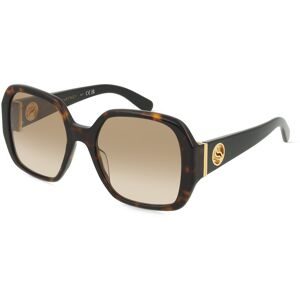 Thélios Stella McCartney SC40074I Damen-Sonnenbrille Vollrand Quadratisch Kunststoff-Gestell, Havanna