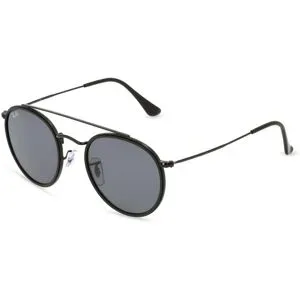 Luxottica Fashion Brillen Vertriebs GmbH Ray-Ban RB 3647N Unisex-Sonnenbrille Vollrand Rund Metall-Gestell, Schwarz