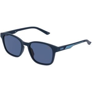 Kering Eyewear Spa Puma PU0385S Herren-Sonnenbrille Vollrand Quadratisch Kunststoff-Gestell, Blau