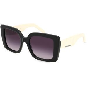 Marchon Germany GmbH Karl Lagerfeld KL6203S Damen-Sonnenbrille Vollrand Eckig Acetat-Gestell, Schwarz