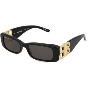 Kering Eyewear Spa Balenciaga BB0096S Unisex-Sonnenbrille Vollrand Quadratisch Acetat-Gestell, Schwarz