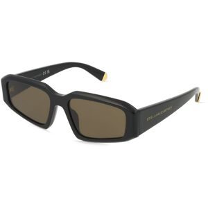 Thélios Stella McCartney SC40079I Damen-Sonnenbrille Vollrand Quadratisch Kunststoff-Gestell, Schwarz