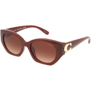 Luxottica Fashion Brillen Vertriebs GmbH Coach HC8407U CW194 Damen-Sonnenbrille Vollrand Oval Kunststoff-Gestell, Braun