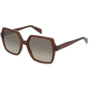 Marchon Germany GmbH Liu Jo LJ824S Damen-Sonnenbrille Vollrand Quadratisch Kunststoff-Gestell, Braun
