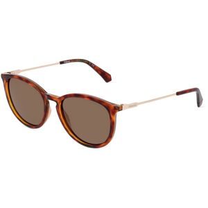 Safilo GmbH Polaroid PLD 4143/S/X Unisex-Sonnenbrille Vollrand Panto Kunststoff-Gestell, Havanna