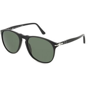 Luxottica Fashion Brillen Vertriebs GmbH Persol 0PO9649S Herren-Sonnenbrille Vollrand Pilot Acetat-Gestell, Schwarz