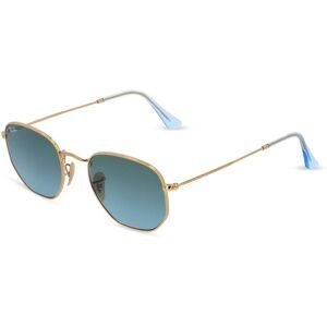 Luxottica Fashion Brillen Vertriebs GmbH Ray-Ban RB 3548N HEXAGONAL Herren-Sonnenbrille Vollrand Panto Edelstahl-Gestell, Gold