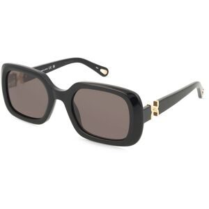 Kering Eyewear Spa Chloé CH0333S Damen-Sonnenbrille Vollrand Eckig Acetat-Gestell, Schwarz
