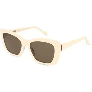 De Lotto s.r.l. Fielmann EMT 005 SUN RN Damen-Sonnenbrille Vollrand Butterfly Acetat-Gestell, Beige