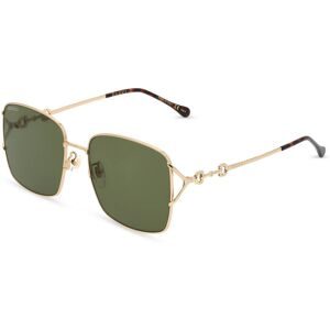 Kering Eyewear Spa Gucci GG 1018SK Unisex-Sonnenbrille Vollrand Quadratisch Metall-Gestell, Gold