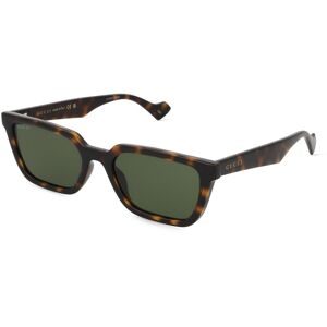 Kering Eyewear Spa Gucci GG1539S Unisex-Sonnenbrille Vollrand Quadratisch Acetat Spritzguss-Gestell, Havanna