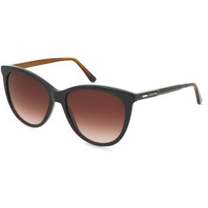 Marchon Germany GmbH Calvin Klein CK25508SN Damen-Sonnenbrille Vollrand Butterfly Acetat-Gestell, Schwarz