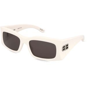 Kering Eyewear Spa Balenciaga BB0291S Unisex-Sonnenbrille Vollrand Quadratisch Acetat Spritzguss-Gestell, Weiß
