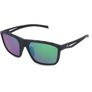 Marcolin Deutschland GmbH adidas SP0111 Unisex-Sonnenbrille Vollrand Eckig Kunststoff-Gestell, Schwarz