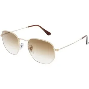 Luxottica Fashion Brillen Vertriebs GmbH Ray-Ban RB3548 Unisex-Sonnenbrille Vollrand Quadratisch Metall-Gestell, Gold