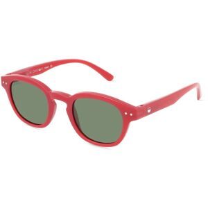 Optim OKIDOKI JIMMY SUN Unisex-Sonnenbrille Vollrand Panto Kunststoff-Gestell, Rot