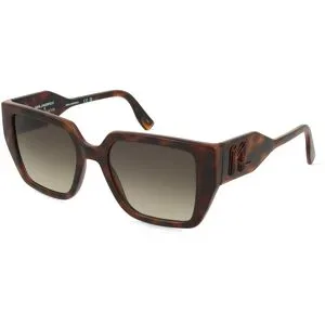 Marchon Germany GmbH Karl Lagerfeld KL6098S Unisex-Sonnenbrille Vollrand Quadratisch Kunststoff-Gestell, Havanna