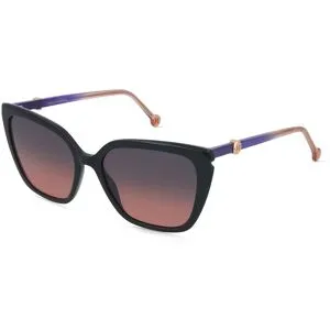 Safilo GmbH Carolina Herrera HER 0385/S Damen-Sonnenbrille Vollrand Cat Eye Acetat-Gestell, Schwarz