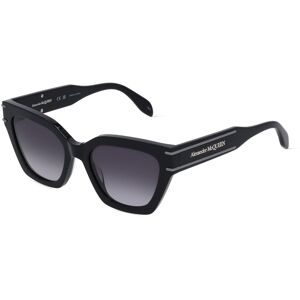 Kering Eyewear Spa Alexander McQueen AM0398S Damen-Sonnenbrille Vollrand Butterfly Kunststoff-Gestell, Schwarz