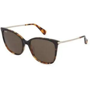 Marcolin Deutschland GmbH Max Mara MM0202 Damen-Sonnenbrille Vollrand Cat Eye Acetat-Gestell, Havanna