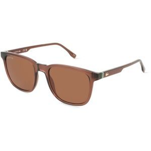 Marchon Germany GmbH Lacoste L6029S Unisex-Sonnenbrille Vollrand Quadratisch Kunststoff-Gestell, Braun