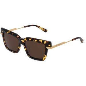 Kering Eyewear Spa Bottega Veneta BV1242S Damen-Sonnenbrille Vollrand Quadratisch Acetat-Gestell, Havanna