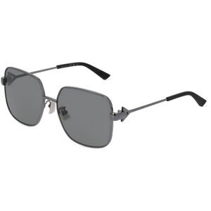 Kering Eyewear Spa Bottega Veneta BV1199S Unisex-Sonnenbrille Vollrand Quadratisch Metall-Gestell, Grau