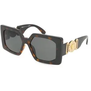 Luxottica Fashion Brillen Vertriebs GmbH Versace VE4478U Damen-Sonnenbrille Vollrand Quadratisch Kunststoff-Gestell, Havanna