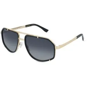 Safilo GmbH Dsquared2 D2 0190/S Herren-Sonnenbrille Vollrand Eckig Metall-Gestell, Schwarz