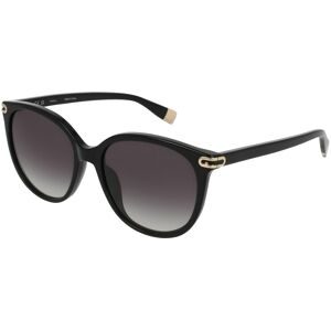 DE RIGO Vision D.A.CH. GmbH Furla SFUB12 Damen-Sonnenbrille Vollrand Panto Kunststoff-Gestell, Schwarz