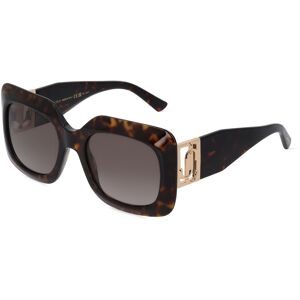 Safilo GmbH Jimmy Choo GAYA/S Damen-Sonnenbrille Vollrand Quadratisch Acetat-Gestell, Havanna