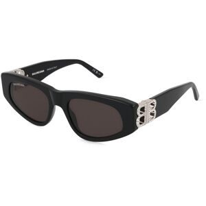 Kering Eyewear Spa Balenciaga BB0095S Damen-Sonnenbrille Vollrand Cat Eye Acetat-Gestell, Schwarz