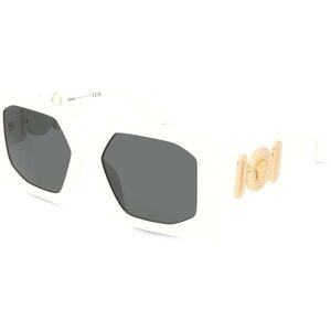 Luxottica Fashion Brillen Vertriebs GmbH Versace VE4478U Damen-Sonnenbrille Vollrand Quadratisch Kunststoff-Gestell, Weiß