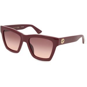 Kering Eyewear Spa Gucci GG1714S Damen-Sonnenbrille Vollrand Cat Eye Kunststoff-Gestell, Rot