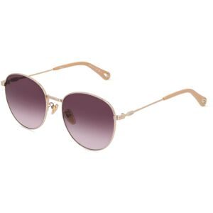 Kering Eyewear Spa Chloé CH0181SK Damen-Sonnenbrille Vollrand Panto Metall-Gestell, Gold