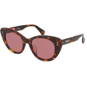 Thélios Kenzo KZ40172F BOKE FLOWER Damen-Sonnenbrille Vollrand Butterfly Kunststoff-Gestell, Havanna