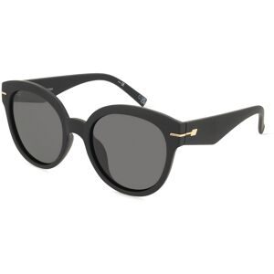 Tree Distribution GmbH Le Specs CAPACIOUS Damen-Sonnenbrille Vollrand Rund Kunststoff-Gestell, Schwarz