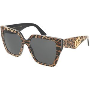 Luxottica Fashion Brillen Vertriebs GmbH Dolce&Gabbana 0DG4438 Damen-Sonnenbrille Vollrand Quadratisch Acetat-Gestell, Braun