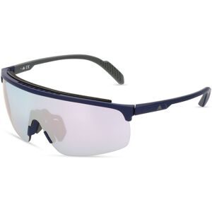 Marcolin Deutschland GmbH Adidas SP0044 Unisex-Sonnenbrille Vollrand Monoscheibe Kunststoff-Gestell, Blau